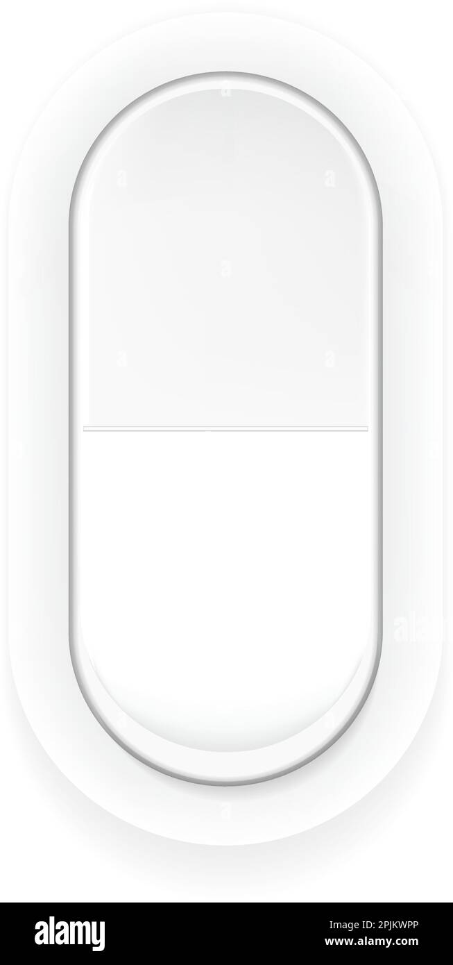 Realistic switch button in white color. Applicable as part of user