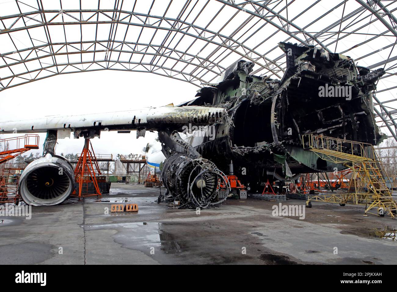 HOSTOMEL, UKRAINE APRIL 1, 2023 The Antonov An225 Mriya, the world