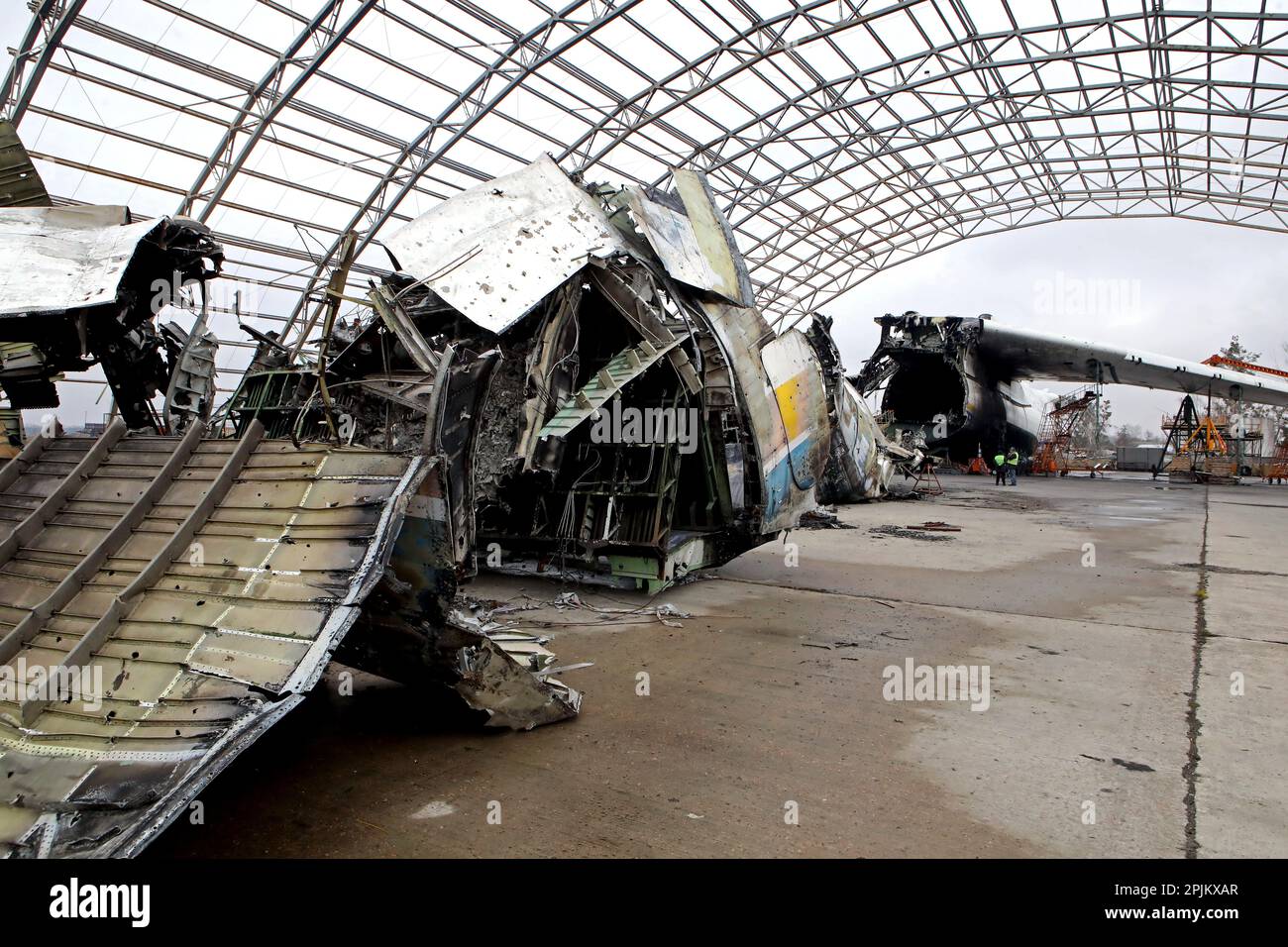 HOSTOMEL, UKRAINE APRIL 1, 2023 The Antonov An225 Mriya, the world