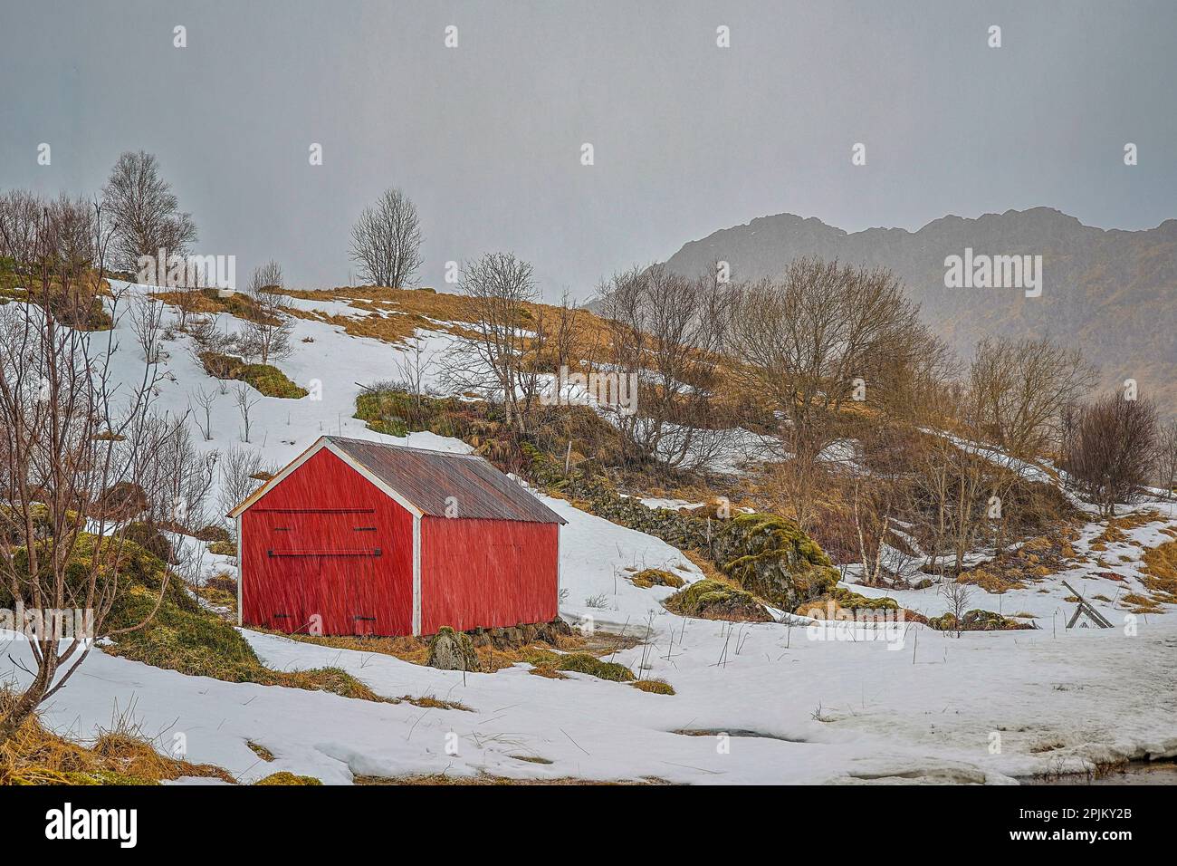 Norway, Lofoten Islands. Ytterpollen Stock Photo