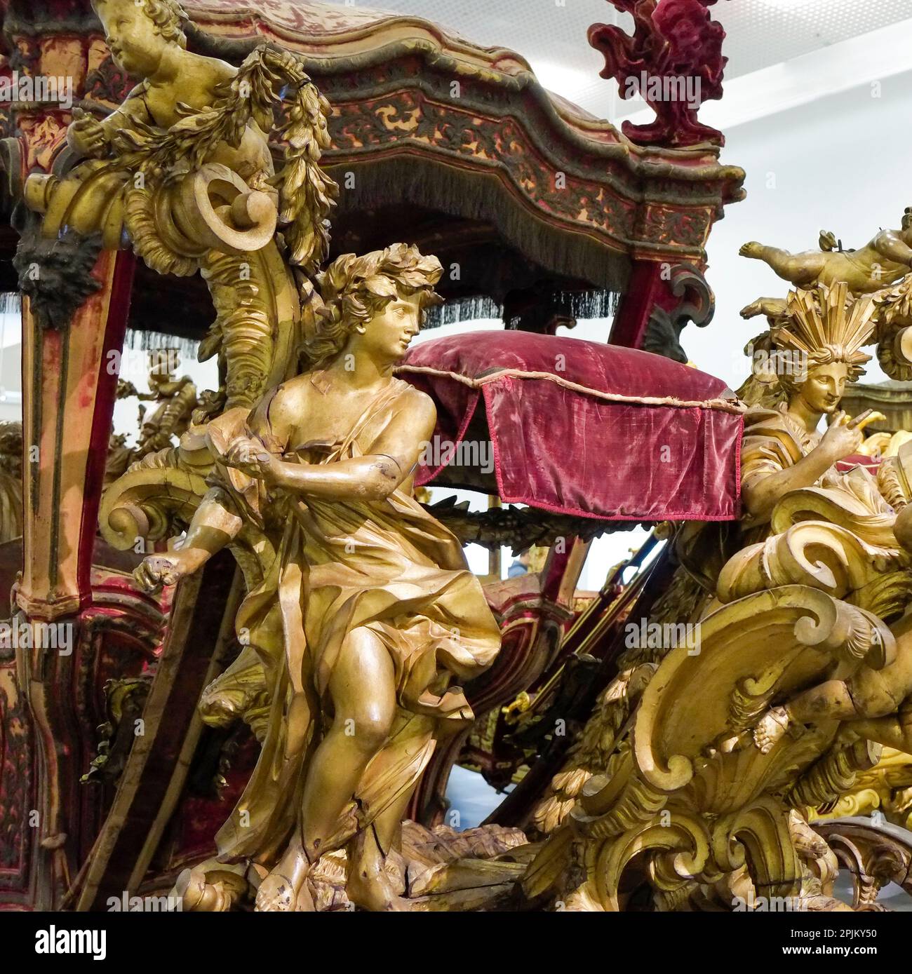 Lisbon, Portugal. Antique Royal coaches used by the monarchy in Lisbon ...