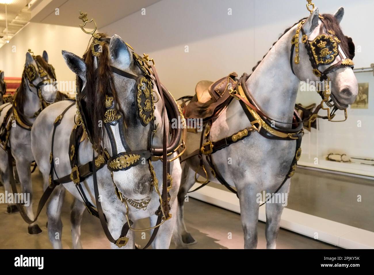 Lisbon, Portugal. Antique Royal coaches used by the monarchy in Lisbon ...