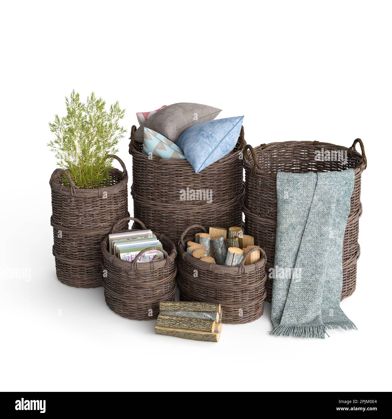 Assorted baskets Cut Out Stock Images & Pictures Alamy