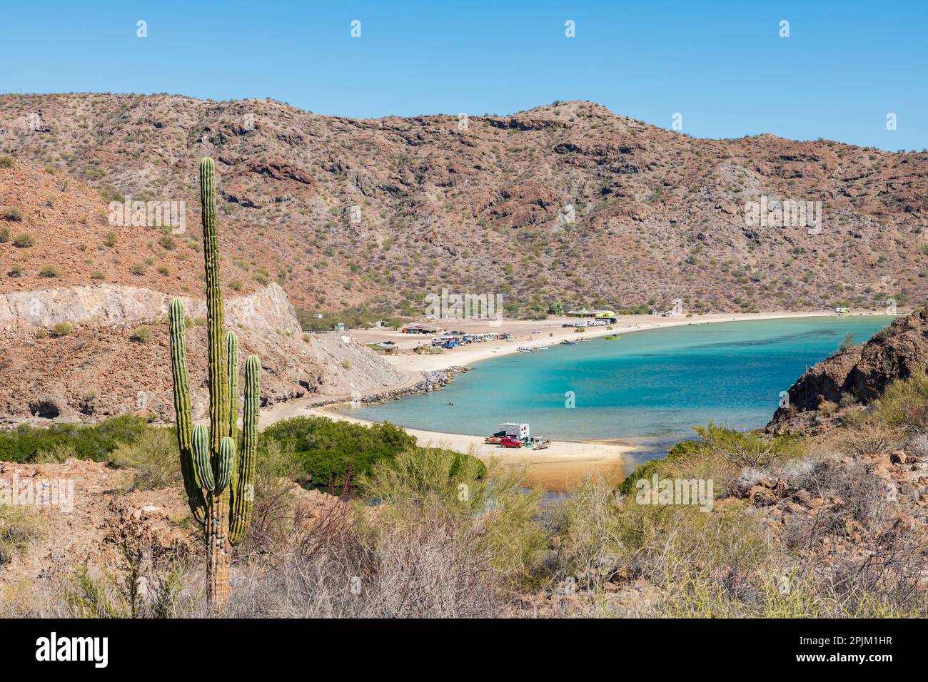 Playa Santispac, Mulege, Baja California Sur, Mexico. Santispac beach on the Baja peninsula