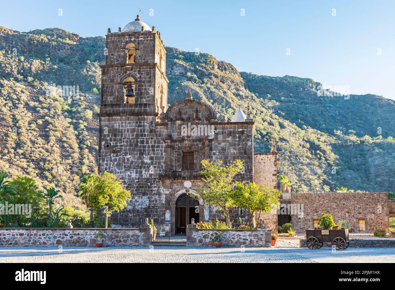 San Javier, Loreto, Baja California Sur, Mexico. The San Francisco Mission in San Javier. Stock Photo