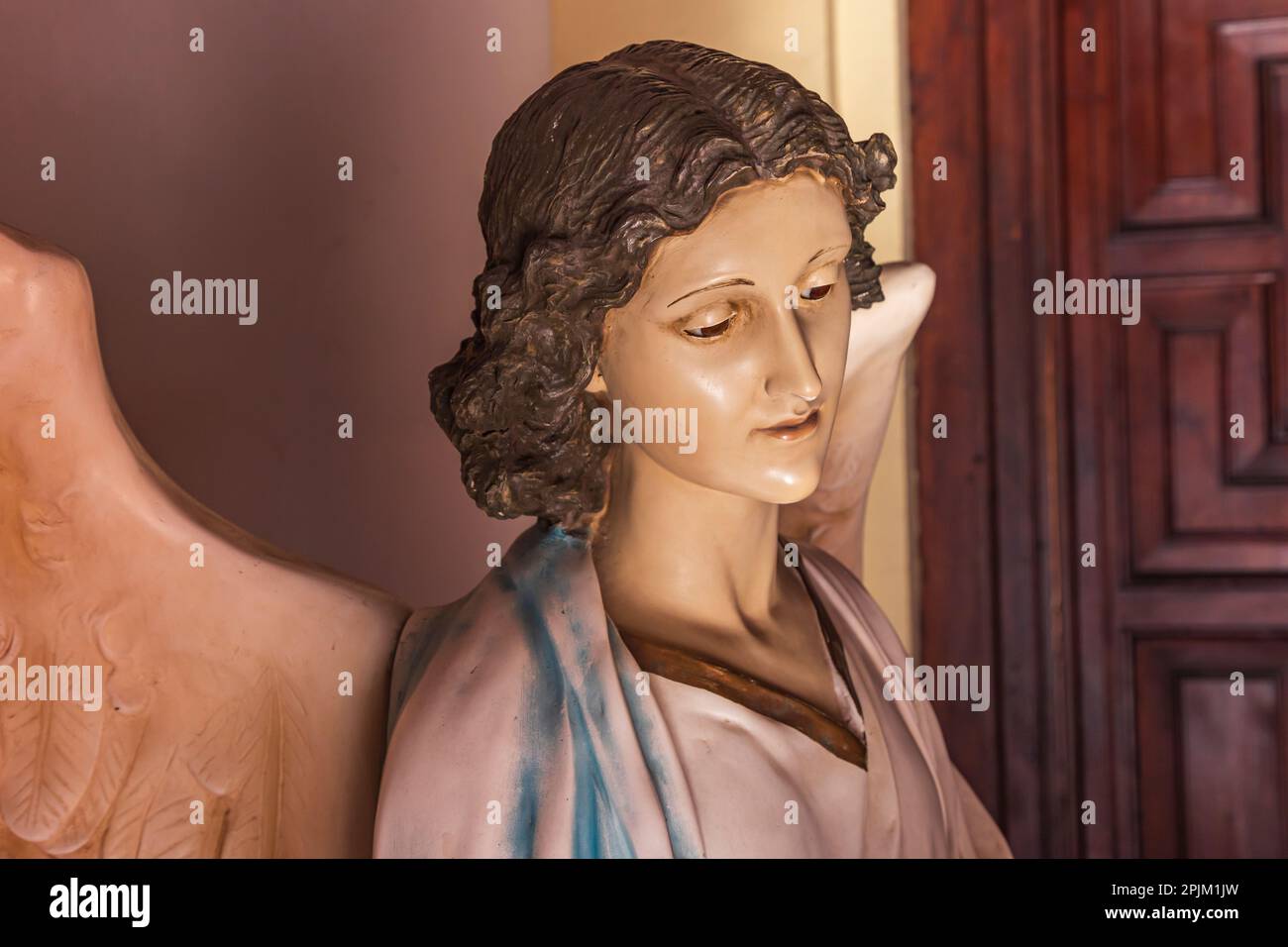 Loreto, Baja California Sur, Mexico. Sculpture of an angel in the