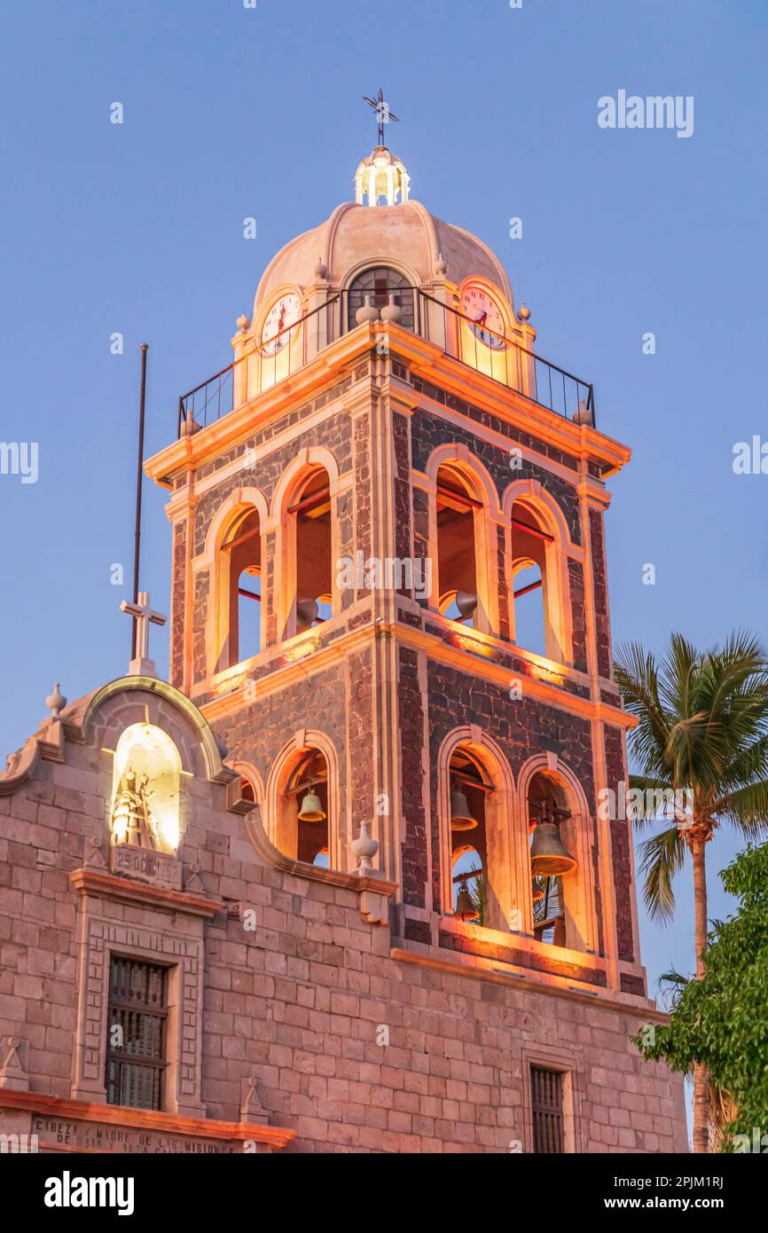 Loreto, Baja California Sur, Mexico. Bell tower on the Loreto Mission