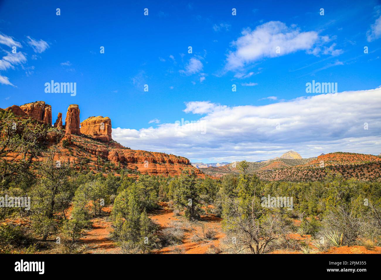 Sedona Rocks Sedona, Arizona, USA. Cathedral Rock, red rock formations Stock Photo ...