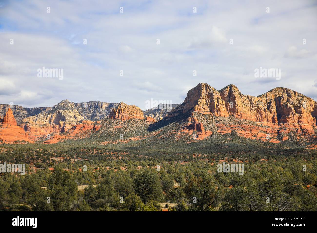 Sedona, Arizona, USA. Cathedral Rock, red rock formations Stock Photo