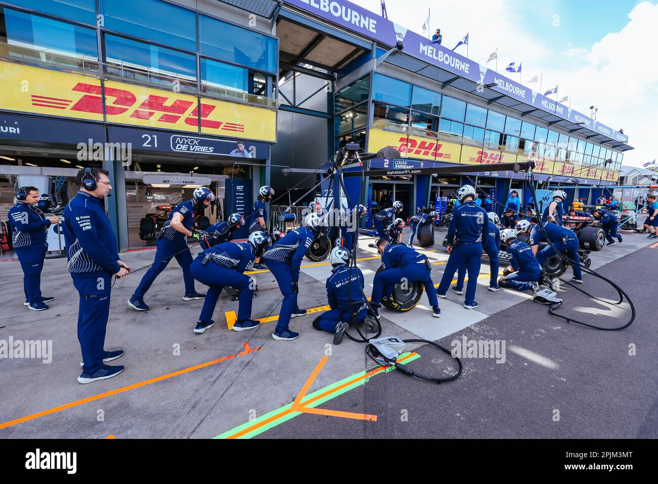 MELBOURNE, AUSTRALIA - MARCH 31: Atmosphere at the 2023 Australian Formula 1 Grand Prix on 31st March 2023 Stock Photo