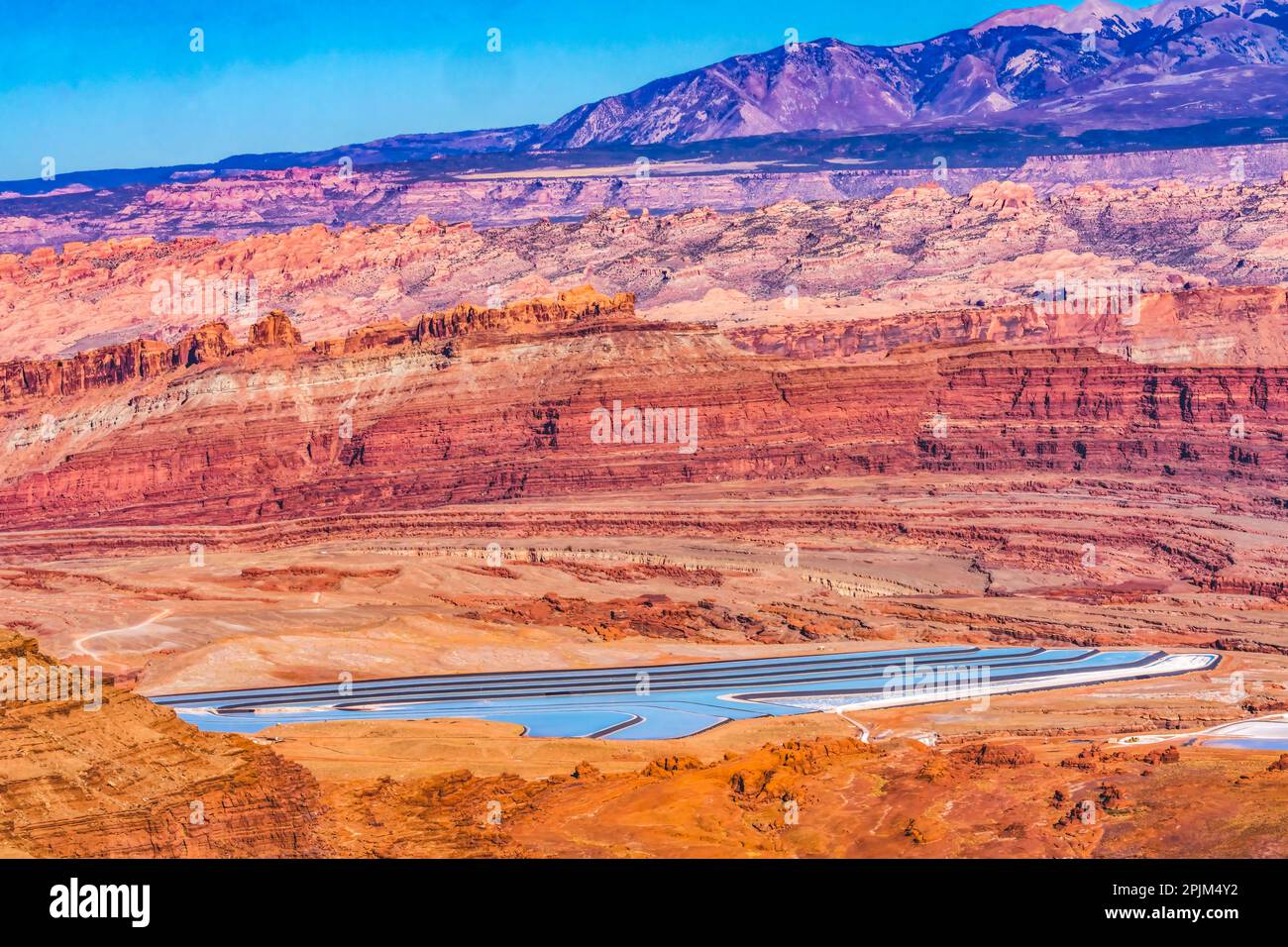Irrigation pond, Grand View Point Overlook, Red Rock Canyons