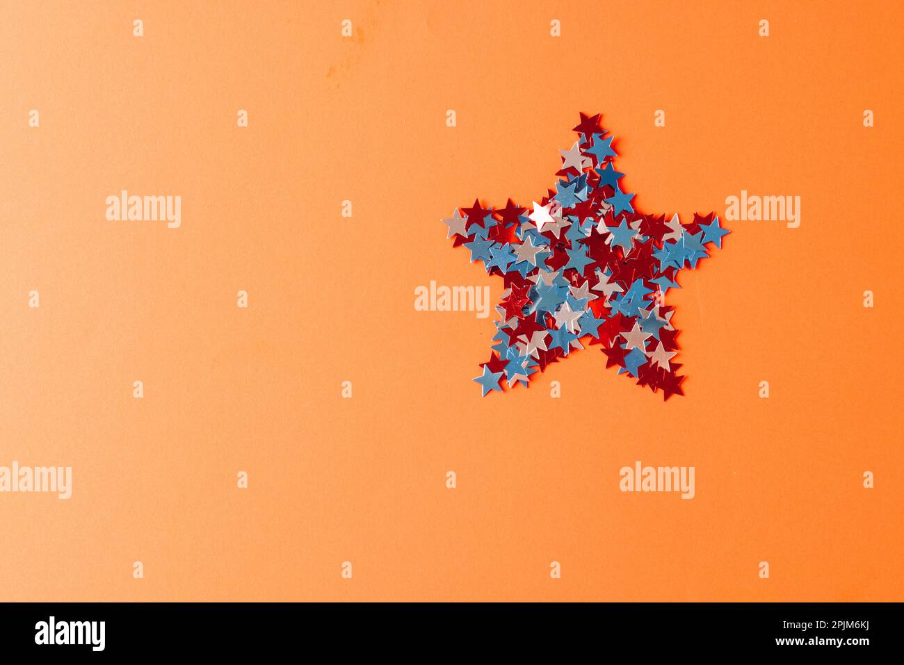 Star Formed With Red Blue And White Stars Of Flag Of United States Of