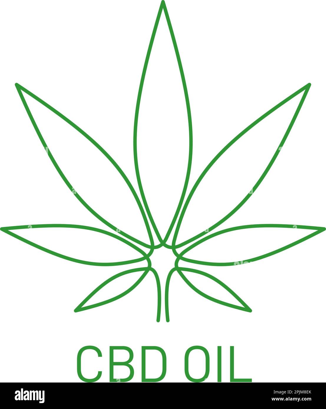 Medical marijuana logo. CBD oil design element. Cannabis plant logo