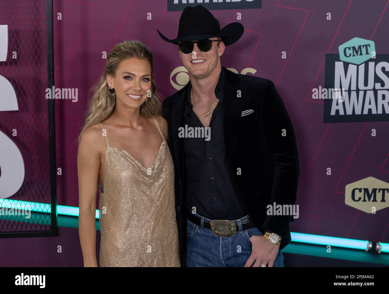 Austin, USA. 02nd Apr, 2023. Hallie Ray Light and Parker McCollum the