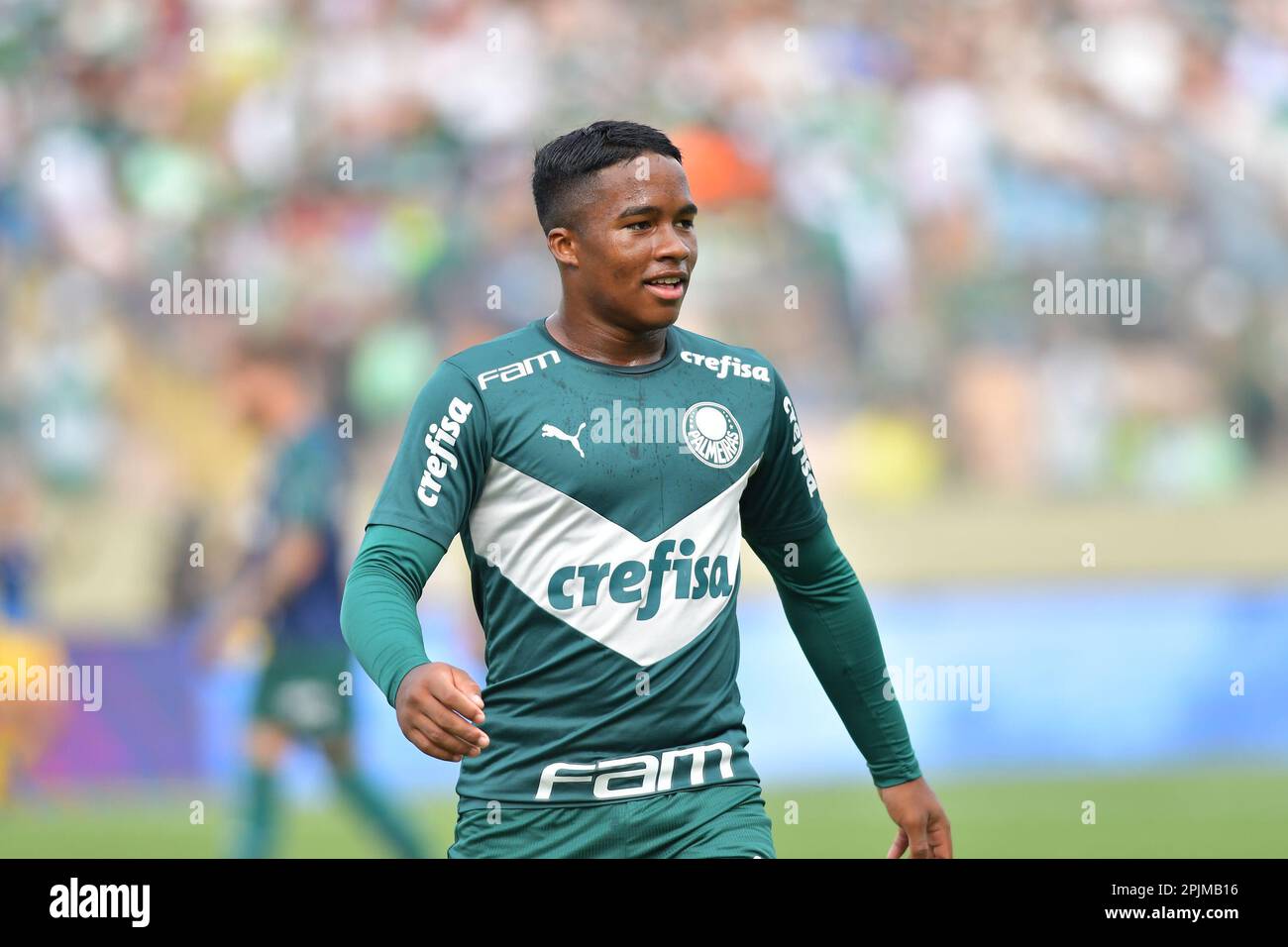 SAO PAULO,BRAZIL - APRIL 2: The trophy is seen before a match between E.C.  Água Santa and S.E Palmeiras as part of Final of Campeonato Paulista 2023  (Sao Paulo State Championship) at