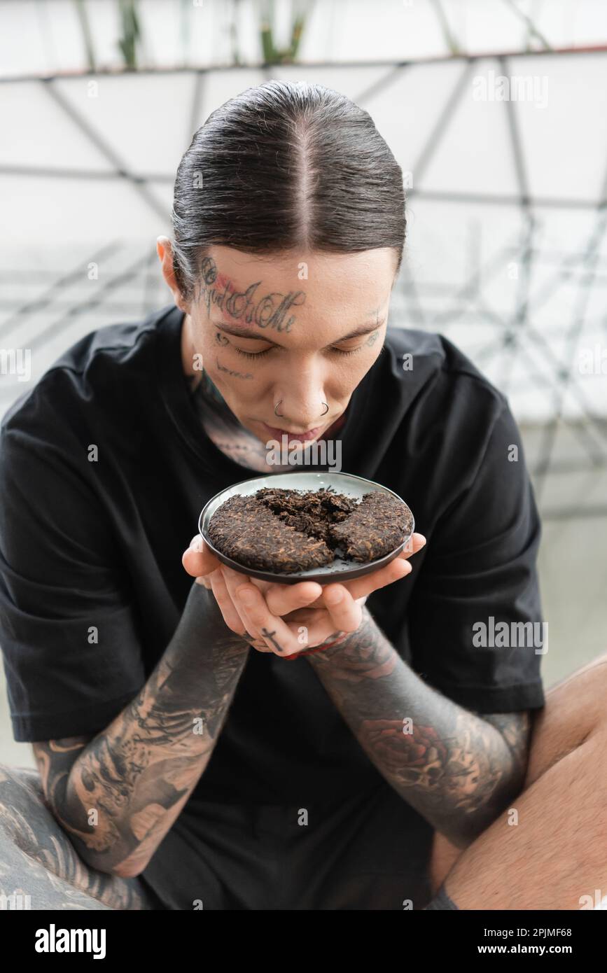 Stylish Young Man with Tattoos Stock Photo  Image of generation carefree  100144030