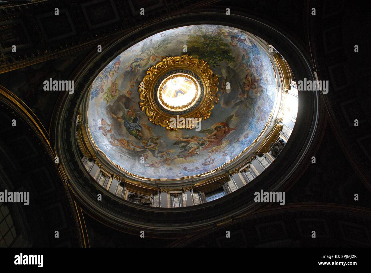 Colorful paintings on ceiling wall of Vatican Museum, Vatican City, Europe Stock Photo