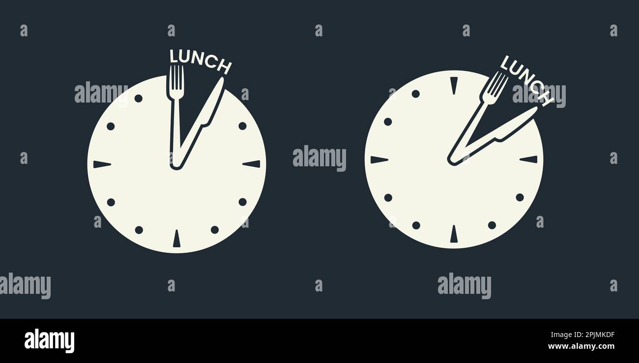 Clock With Fork And Knife As Clock Hands Shows Lunch Time Time To Clock With Fork And Knife As Clock Hands Shows Lunch Time Time To