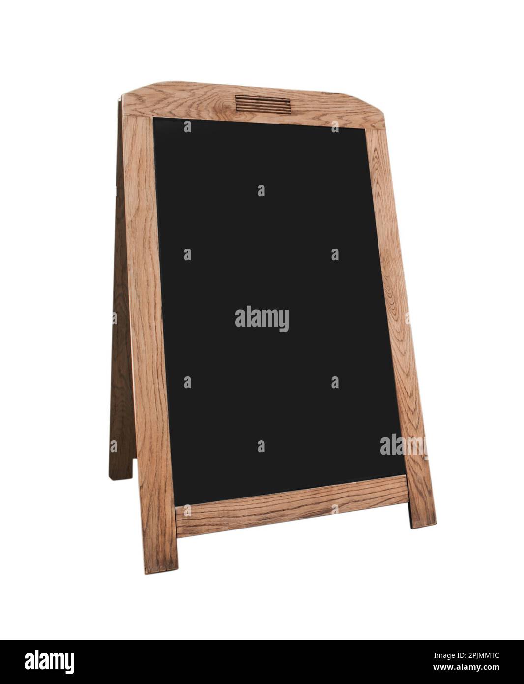 Blank advertising A-board on white background. Mockup for design Stock Photo