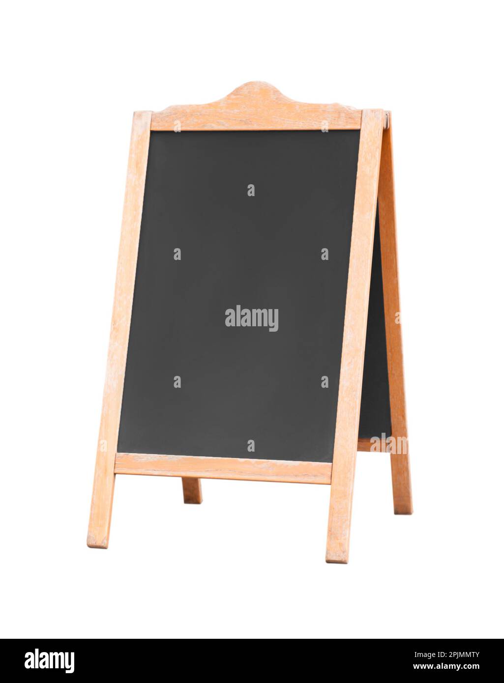 Blank advertising A-board on white background. Mockup for design Stock Photo
