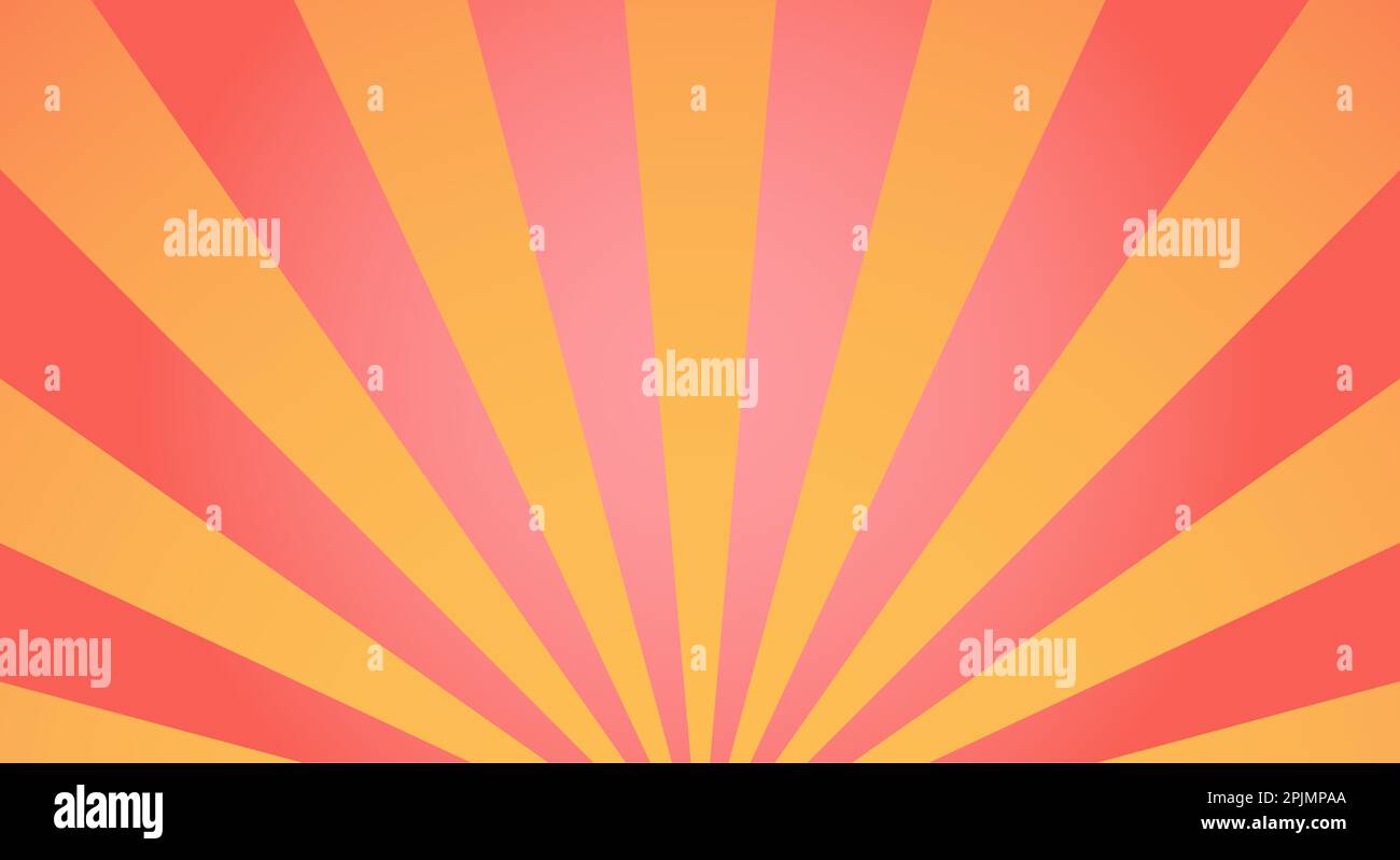 Sunburst light background with sun yellow and red ray. Abstract summer ...