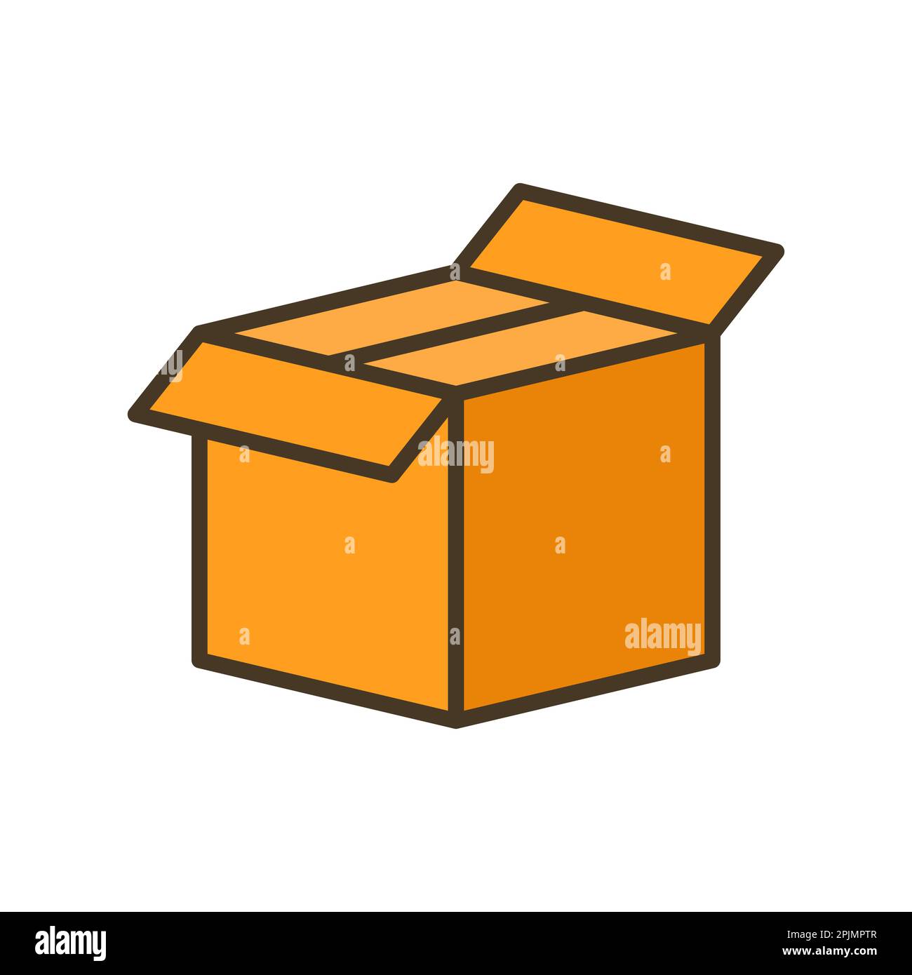 Shipping, delivery, package box or container icon. Cargo container symbol. Open boxes. Applicable for post, delivery, gift illustration. Vector illust Stock Vector