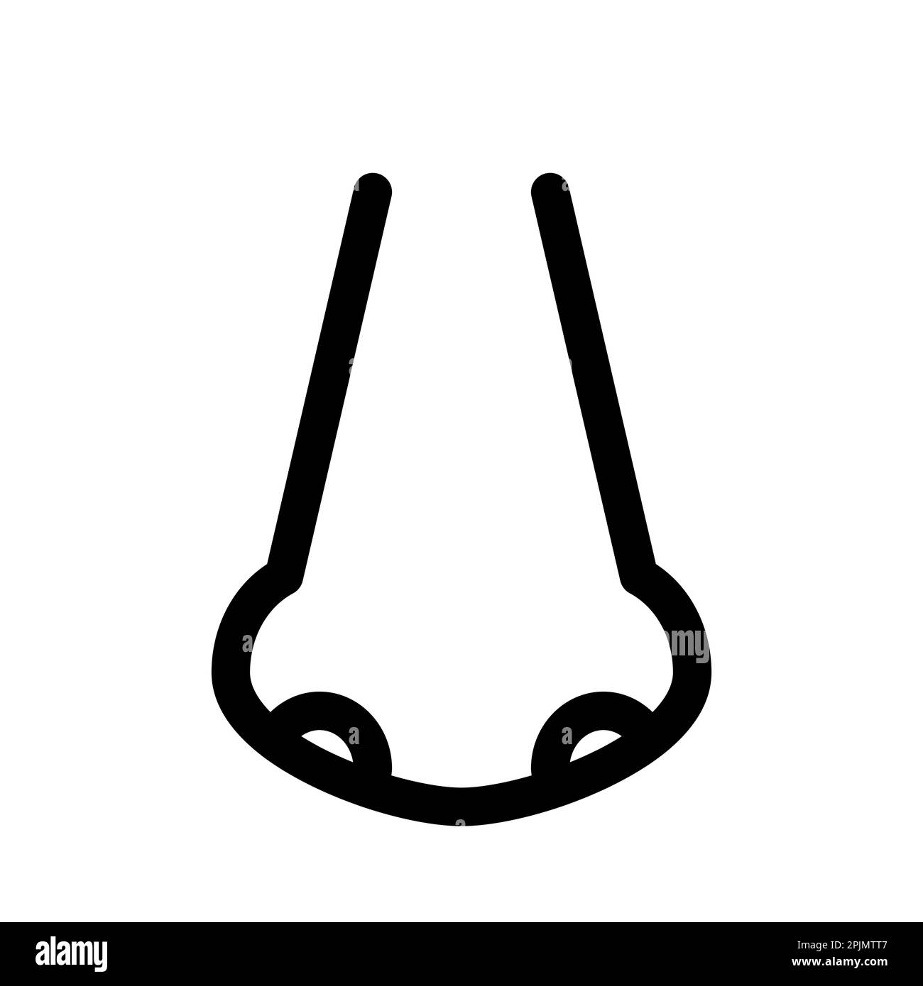 Nose organ line icon. Nose symbol or sign. Human organ symbol, sign