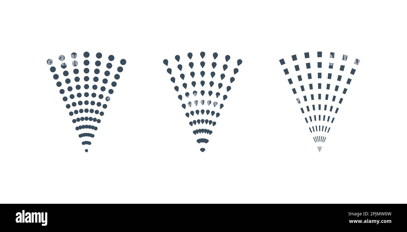Spray icons set. Fluid, air spray symbol. Aerosol cloud symbol. Air or ...