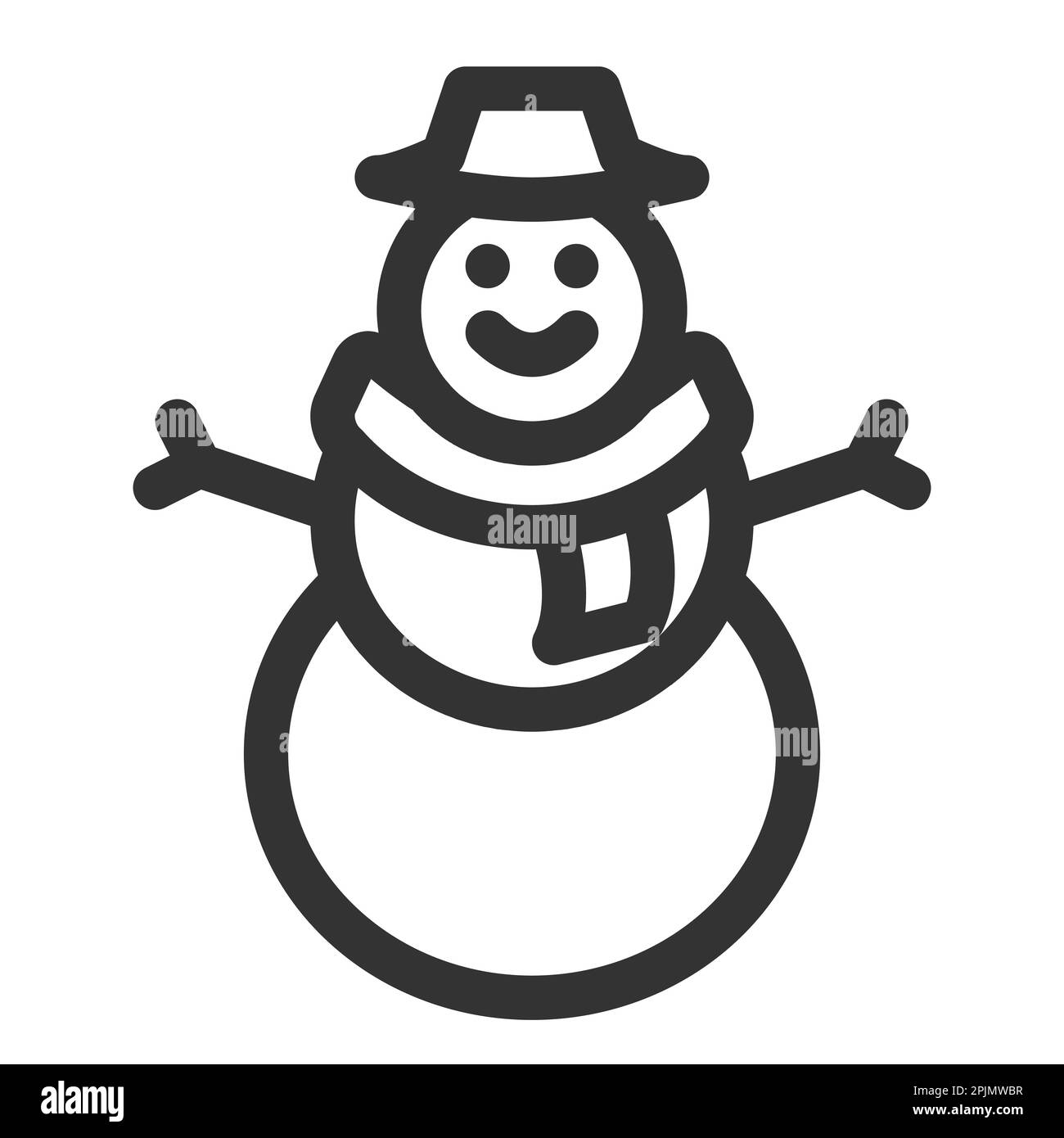 Snowman with face Black and White Stock Photos & Images - Alamy