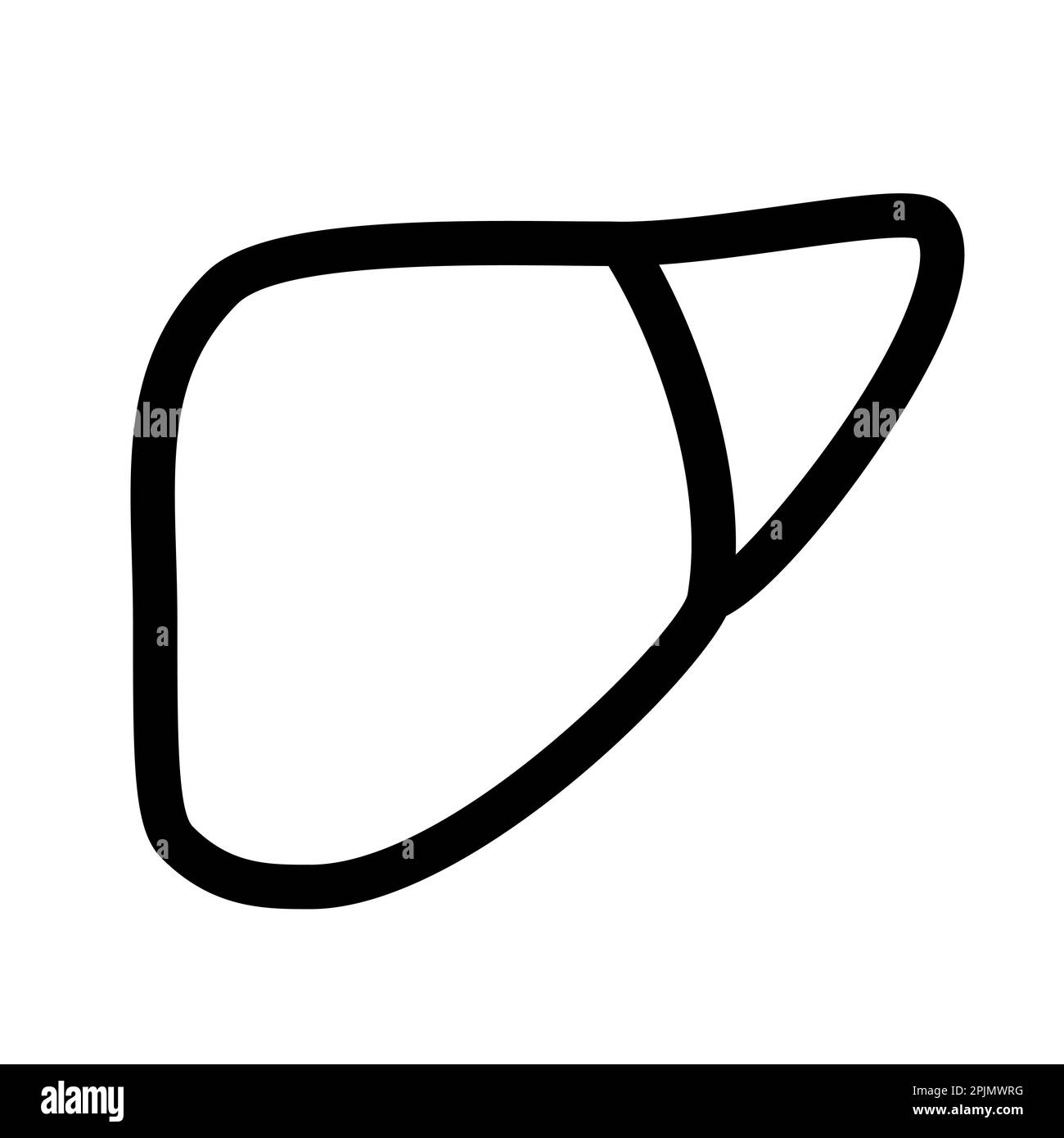 Liver organ line icon. Liver symbol or sign. Human organ symbol, sign. Vector illustration Stock