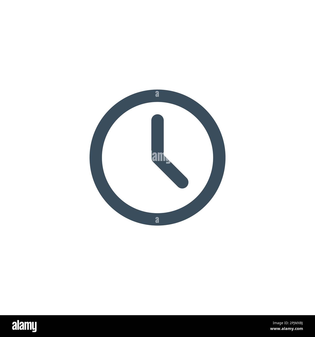 Clock line icon. Simple clock sign. Vector illustration Stock Vector ...