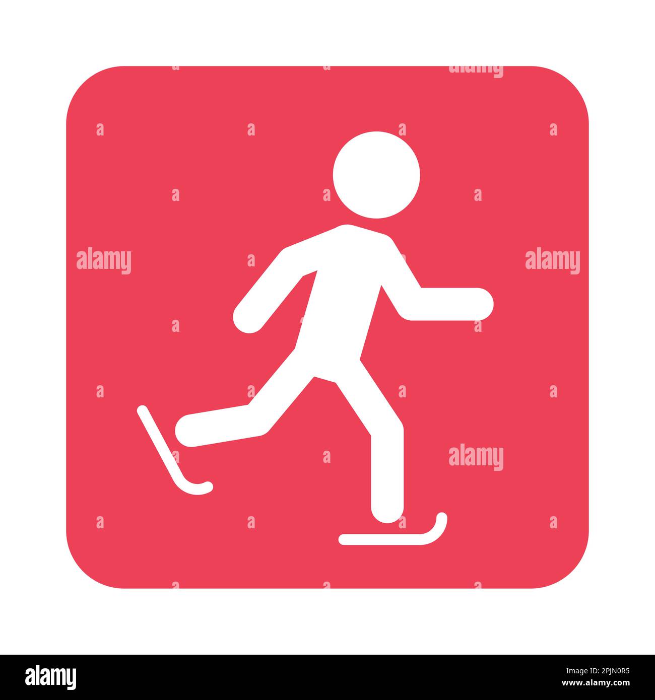 Ice skating sport icon. Ice skater silhouette symbol on isolated
