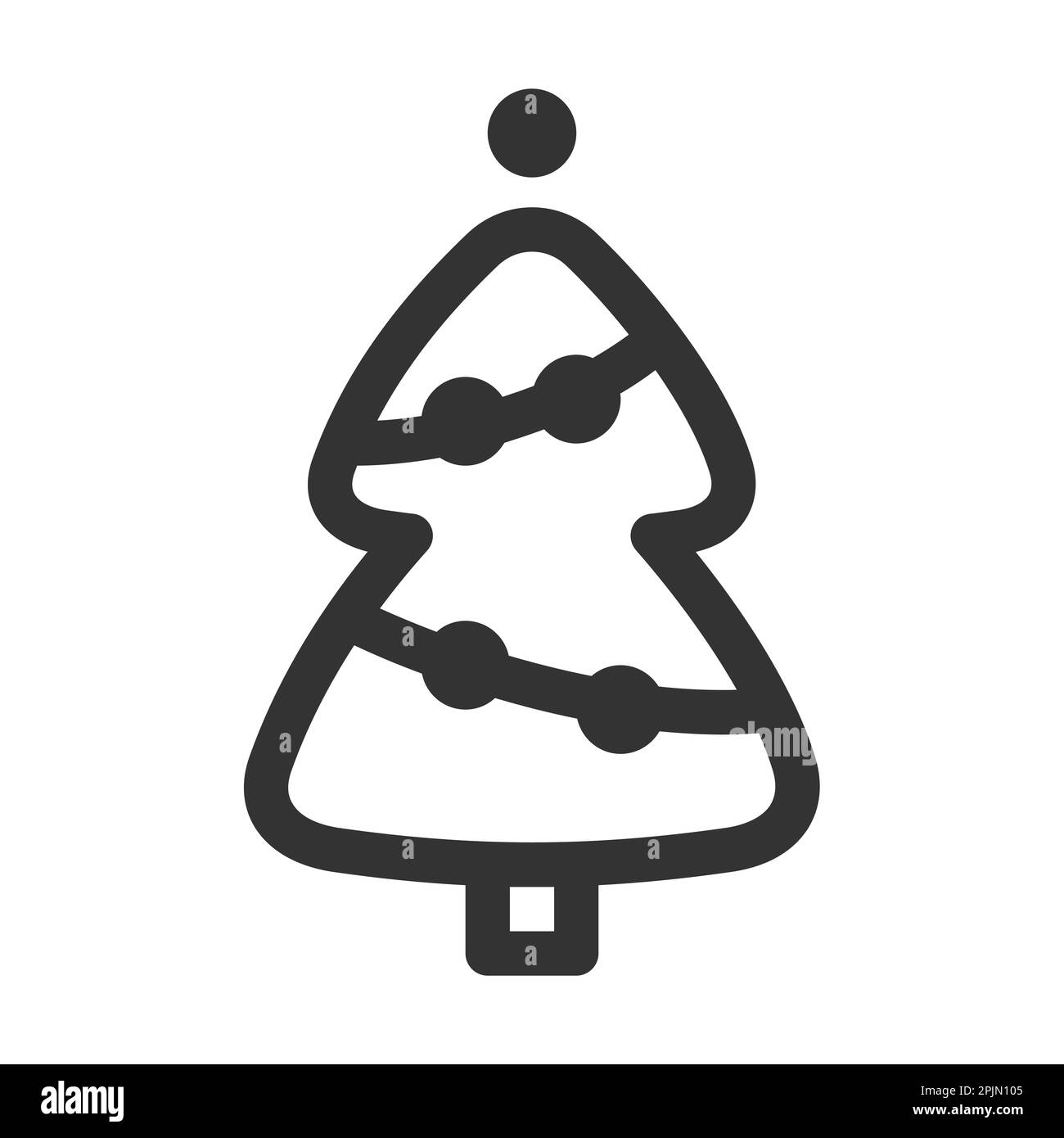 Christmas tree icon. Christmas tree symbol. Vector illustration Stock