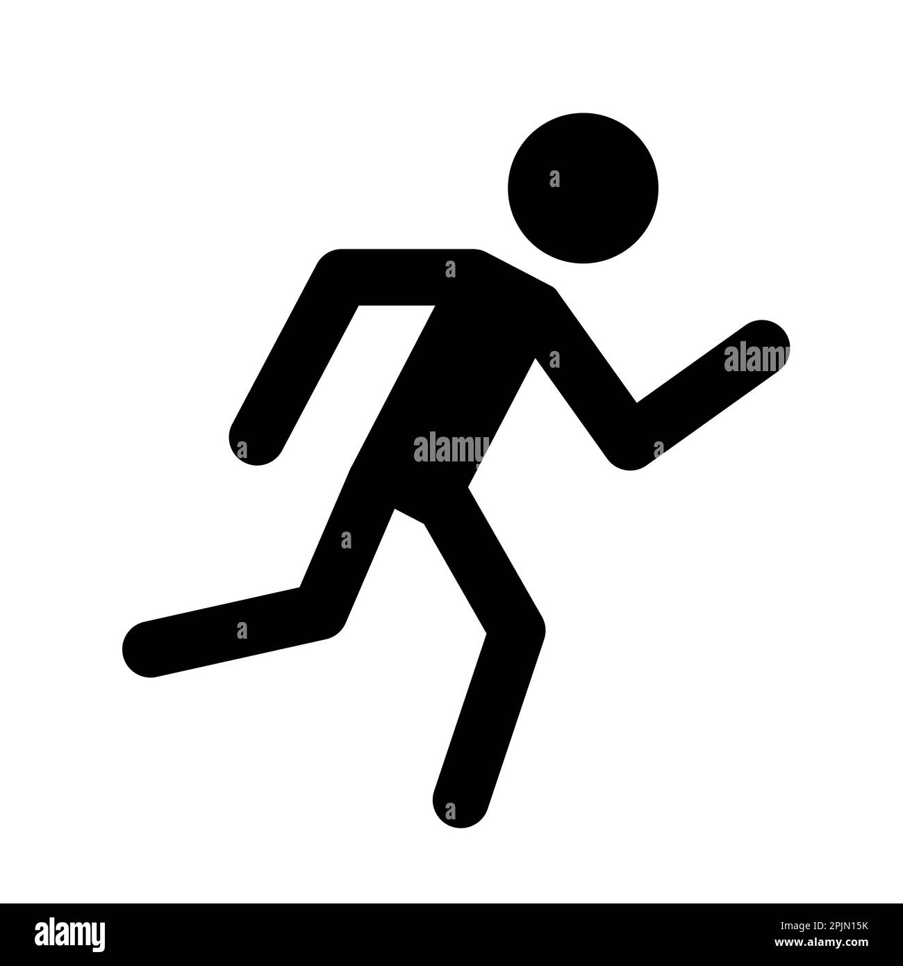 Running sport icon. Athlete silhouette symbol on isolated