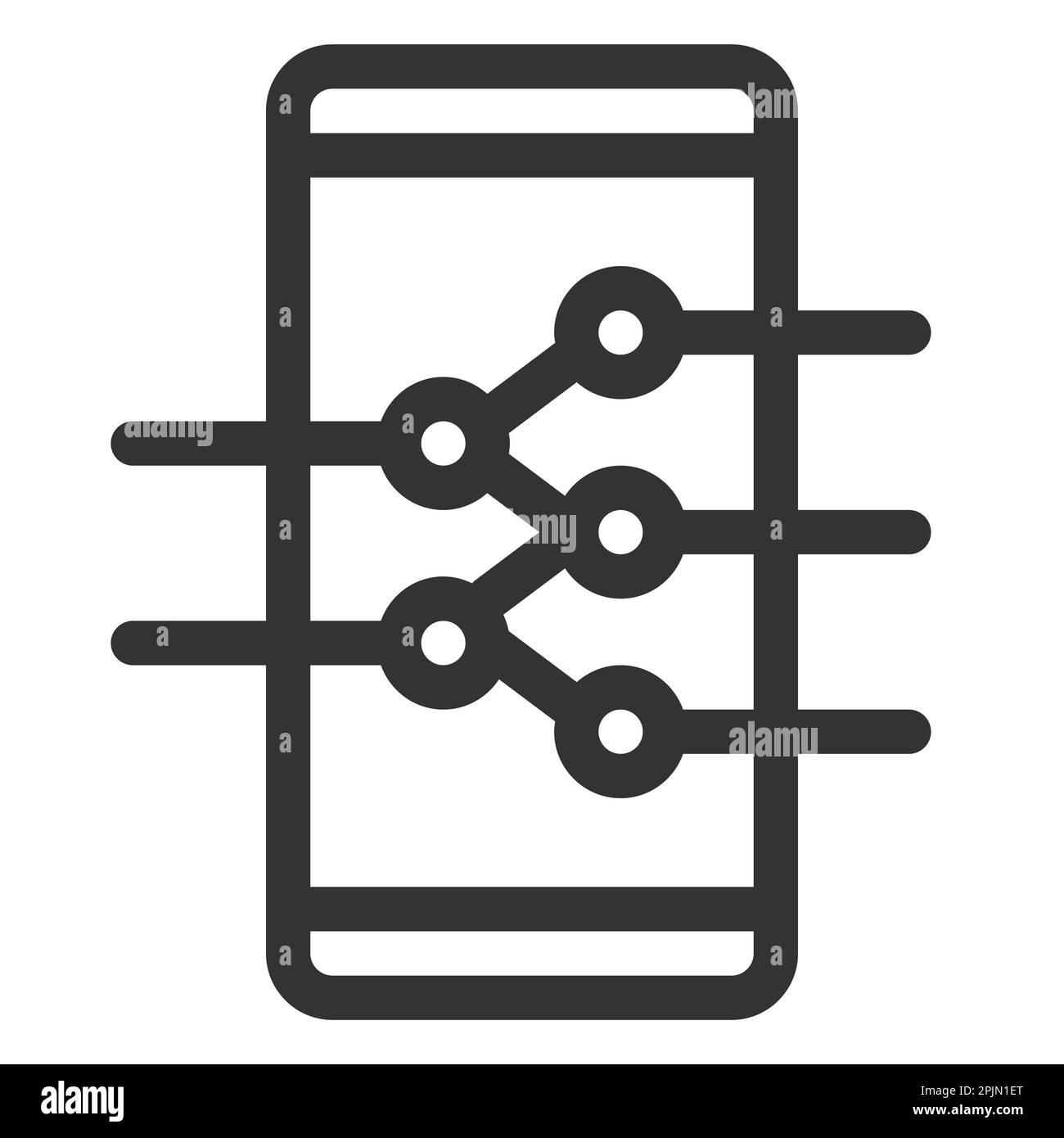 Neural network icon Black and White Stock Photos & Images - Alamy