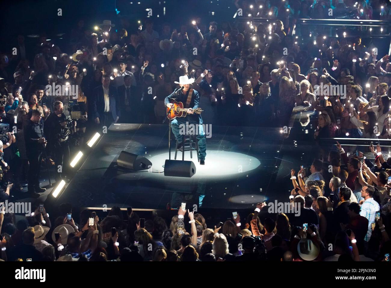 Singer CODY JOHNSON performs onstage at the 2023 Country Music Television (CMT) Music Awards held for the first time in Austin, Texas on April 2, 2023 at the Moody Center before a sold out crowd. Credit: Bob Daemmrich/Alamy Live News Stock Photo