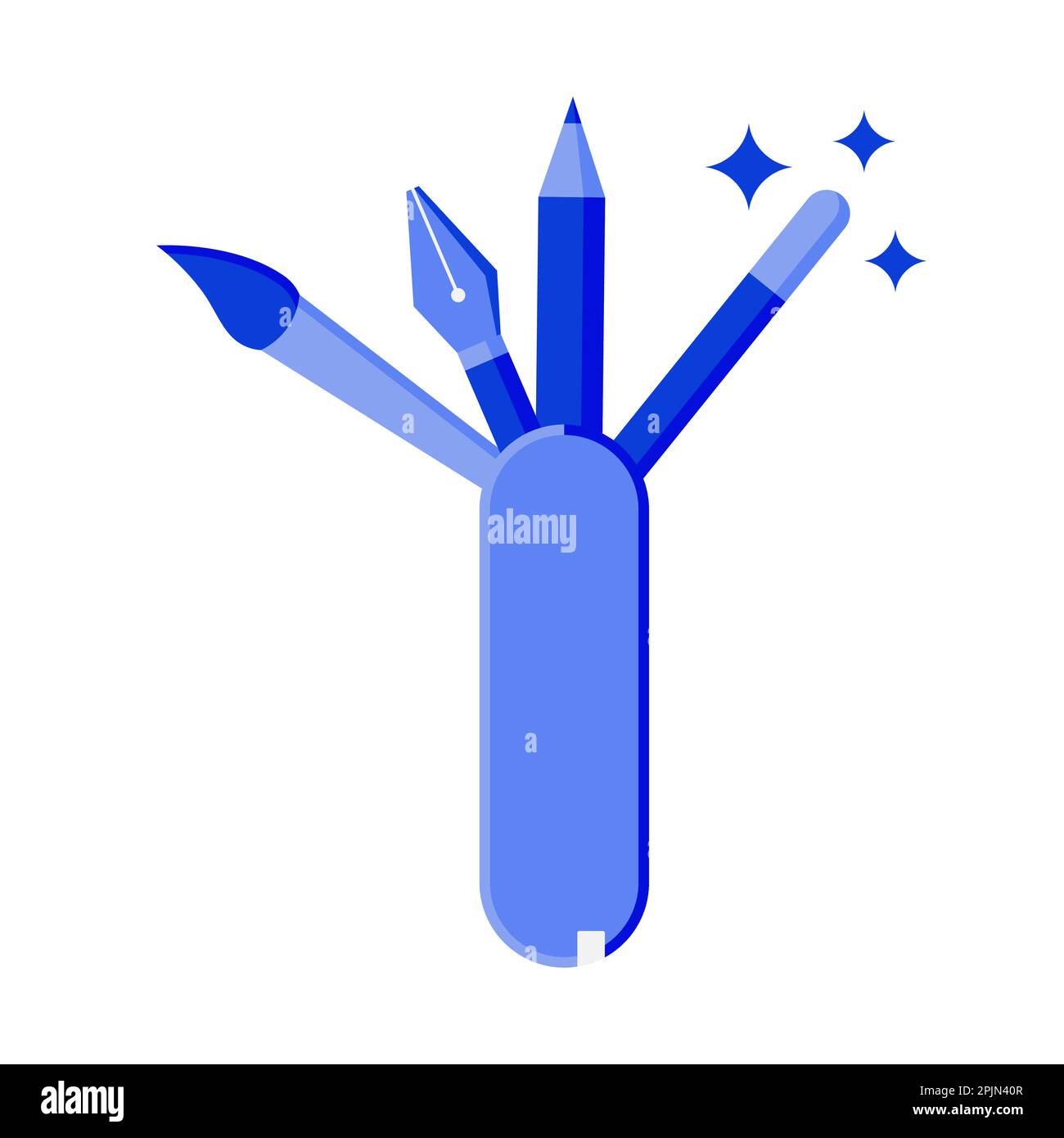 Computer graphics artist tools like pencil, brush, dropper, paintbrush