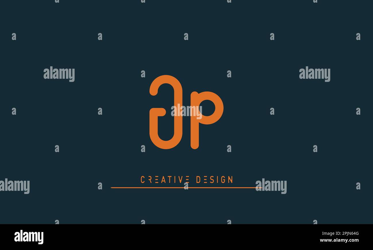 Alphabet letters Initials Monogram logo JP , PJ Stock Vector