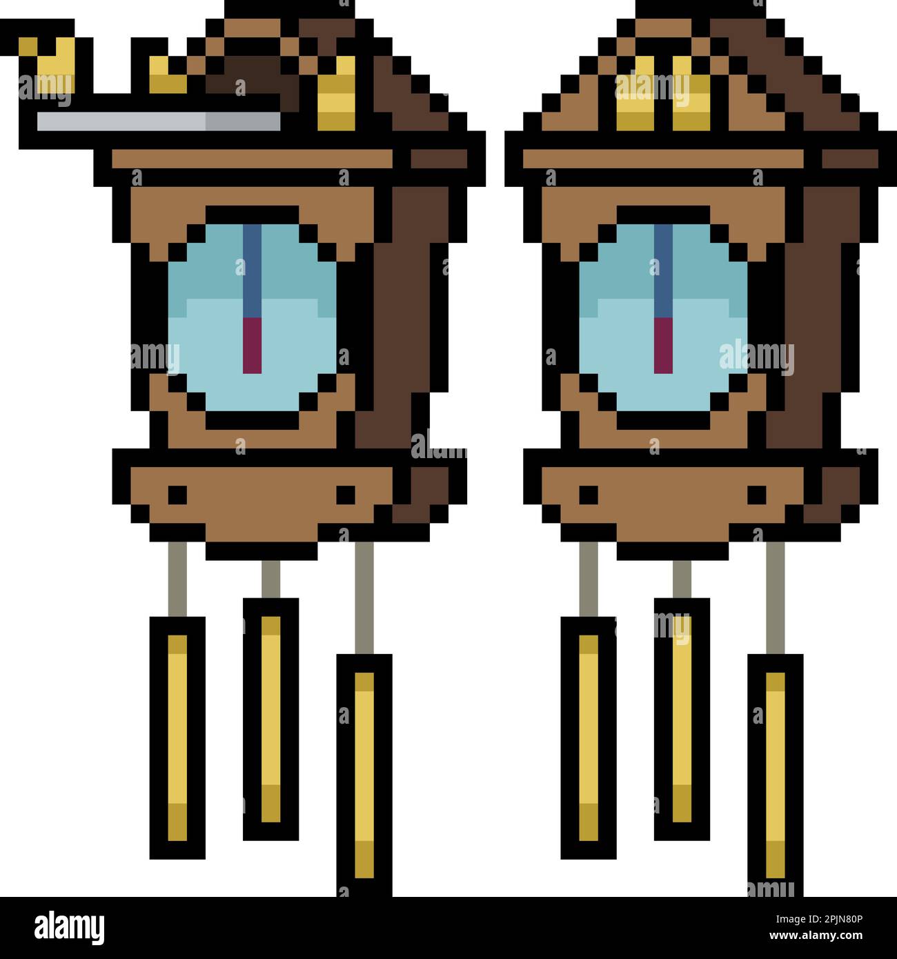 pixel art of old wall clock Stock Vector Image & Art Alamy