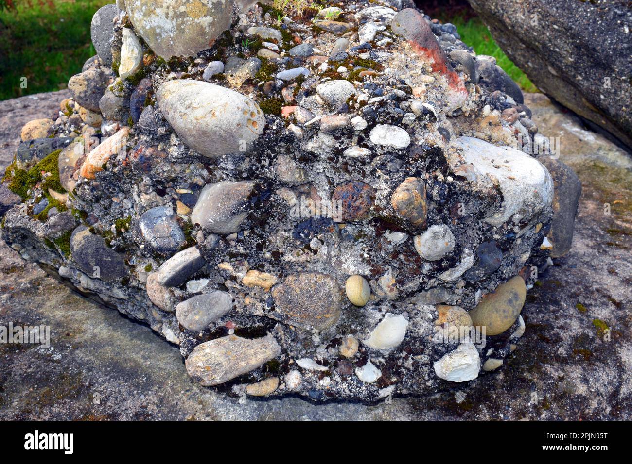 Slagg Rocks Conglomerates and sandstones with slag material and blast furnace ...
