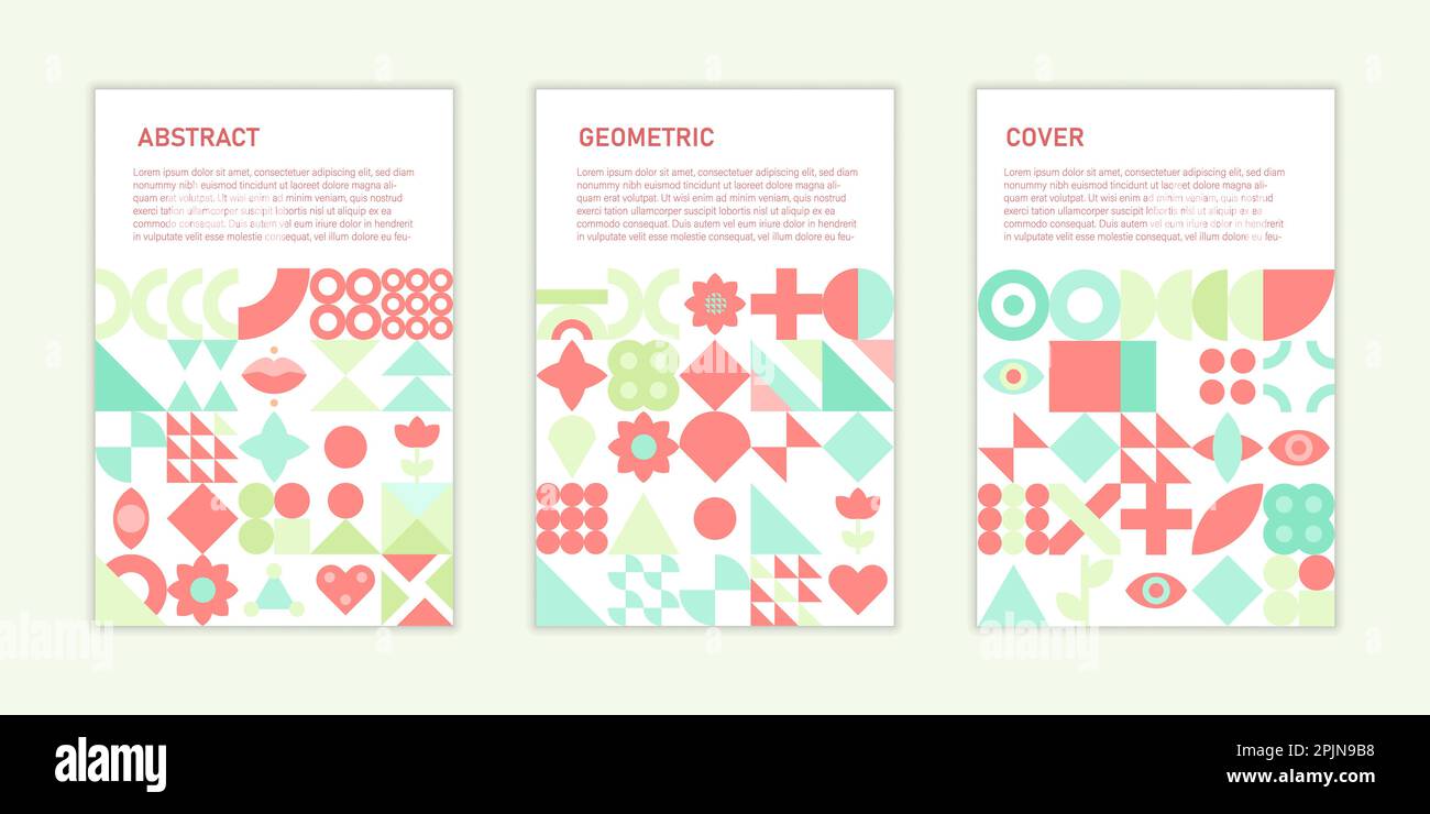 Abstract geometric pattern on poster or notebook cover. Modern poster ...