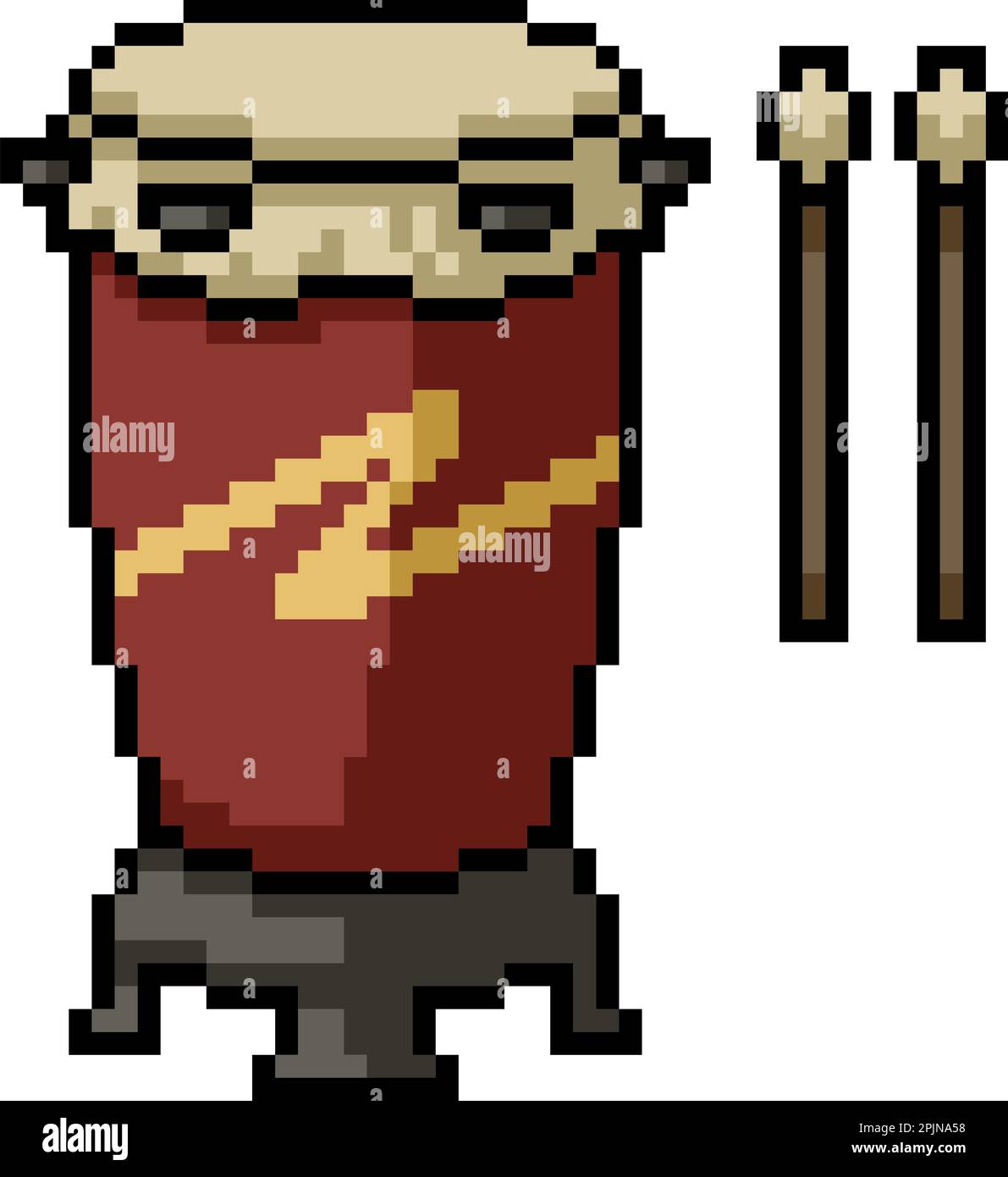 pixel art of old wood drum Stock Vector Image & Art Alamy