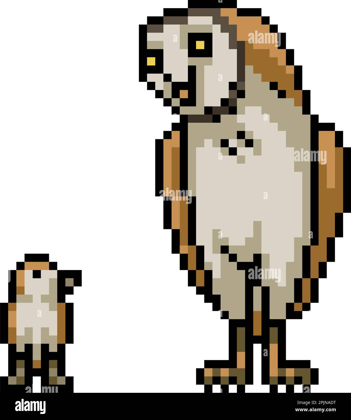 pixel art of owl brother partner Stock Vector Image & Art Alamy