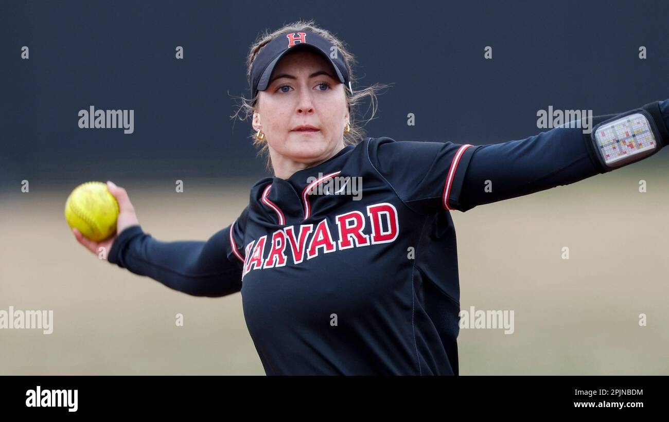 Harvard University pitcher Riley Flynn (5) delivers a pitch during an ...