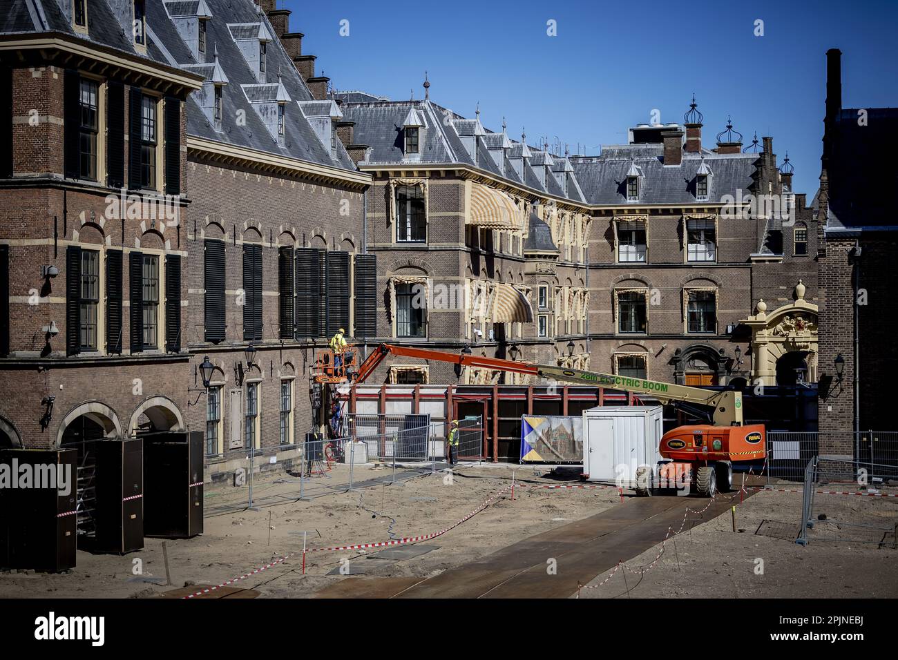 THE HAGUE Netherlands, 03/04/2023, Overview of the Binnenhof. The