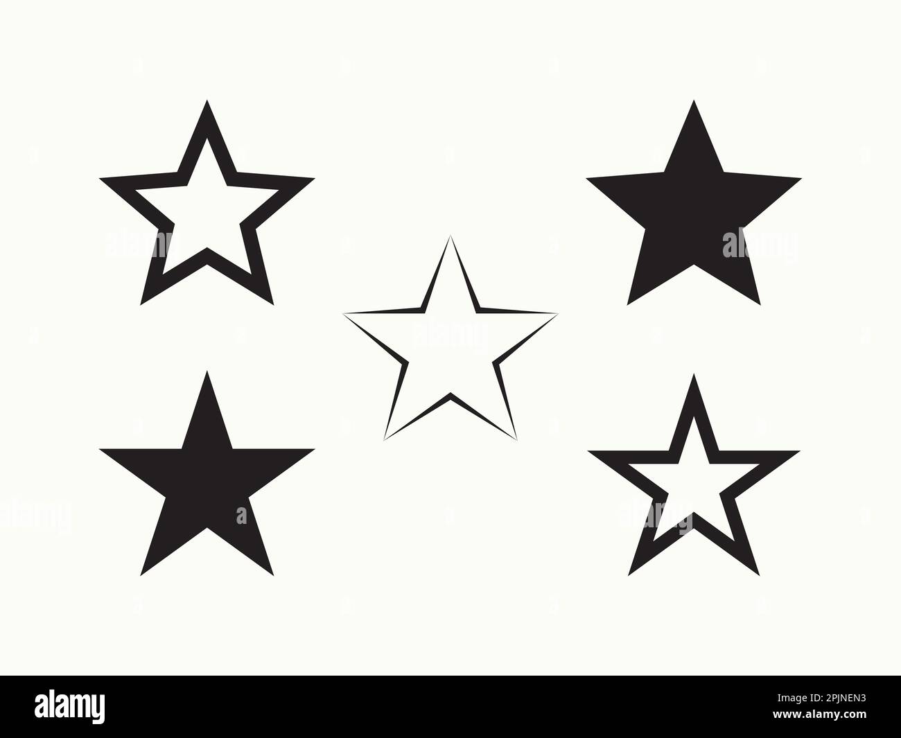 Star shape icon. Silhouette star symbols. Star design element. Vector
