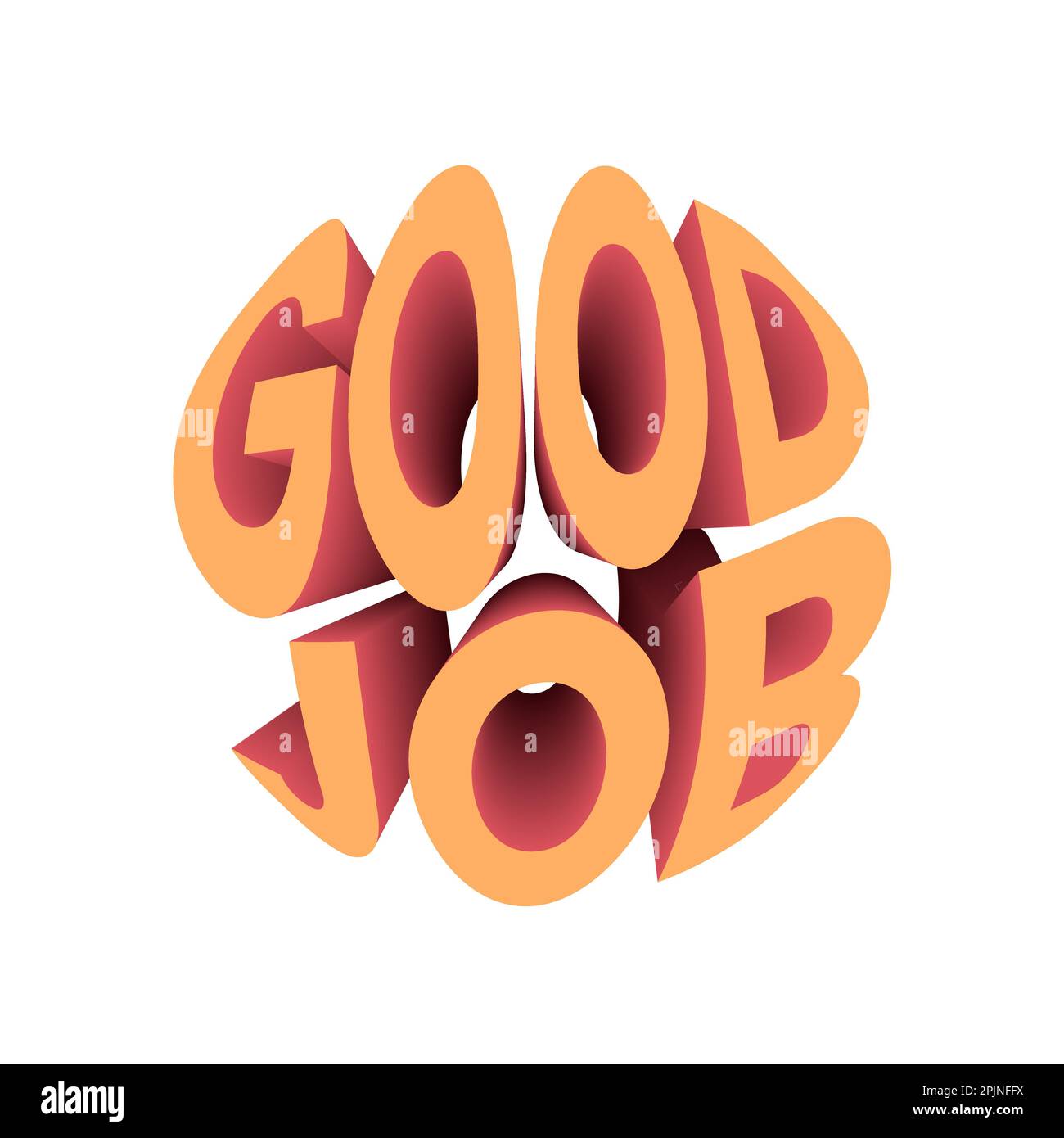 Good job quote. Good job text. Typography banner, text. Retro style