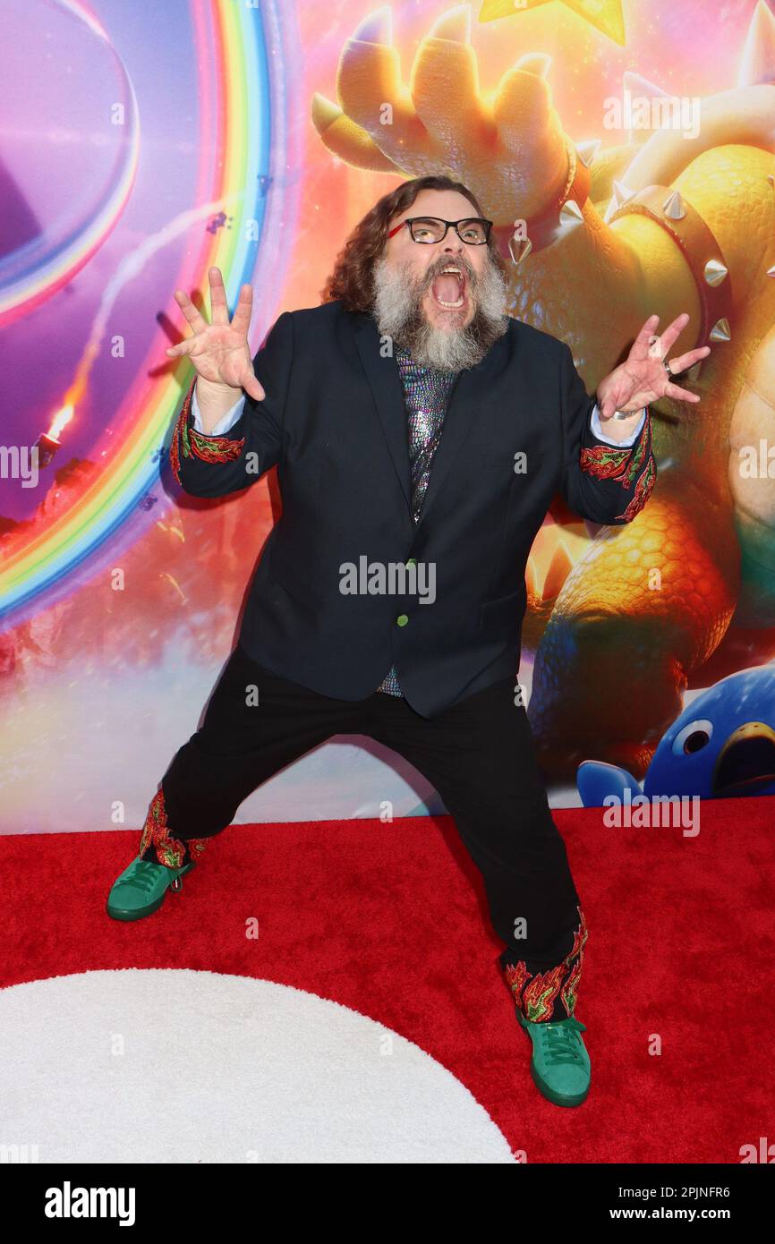 Jack Black 04/01/2023 The Special Screening of The Super Mario Bros. Movie  held at the Regal LA Live in Los Angeles, CA. Photo by I. Hasegawa / HNW/  Picturelux Stock Photo - Alamy