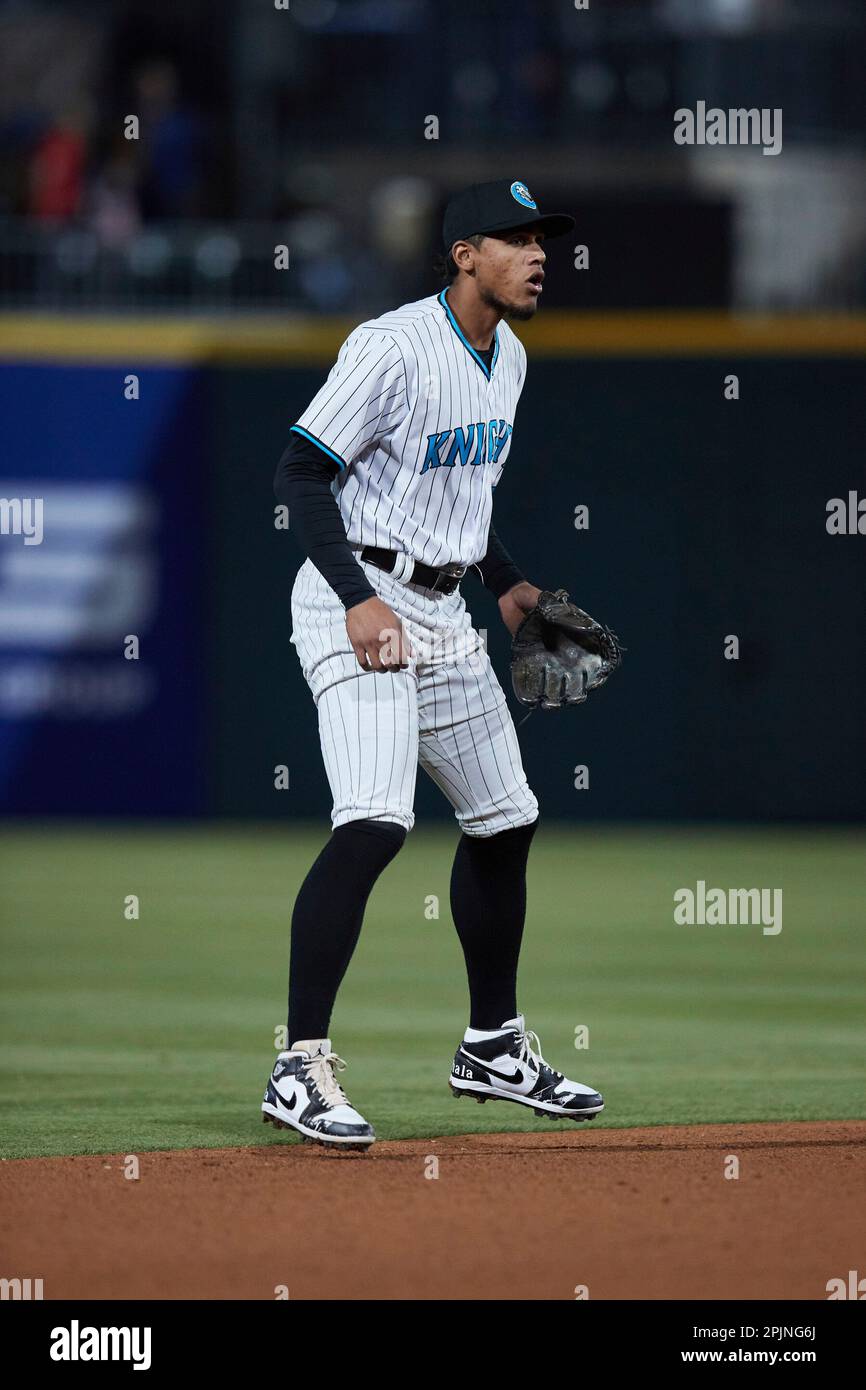 Charlotte Knights shortstop Erik Gonzalez (15) on defense against the  Memphis Redbirds at Truist Field on March 31, 2023 in Charlotte, North  Carolina. (Brian Westerholt/Four Seam Images via AP Stock Photo - Alamy