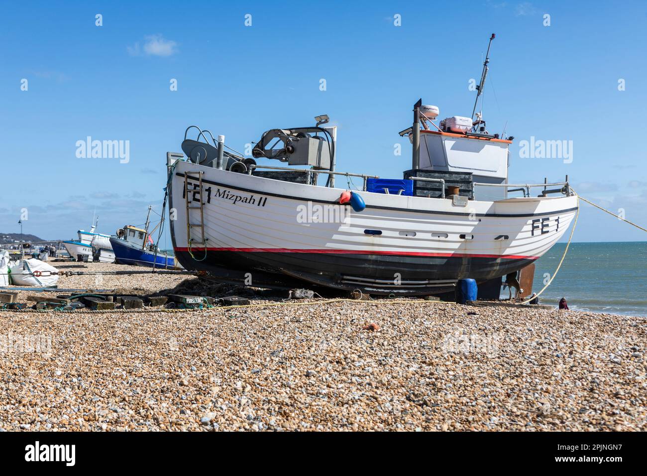 Fishing boats on Fisherman’s beach, Hythe, Kent Stock Photo Alamy